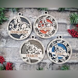 Personalized Wrestling Ornament, Sports Keepsakes, Wrestler fans, Gifts for him
